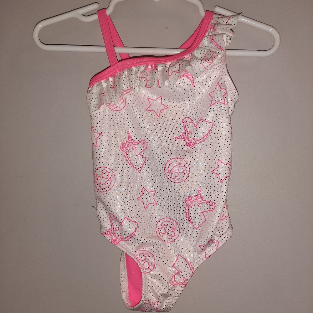 🆕️ Pink Platinum One Piece Unicorn Swimsuit 12 24
